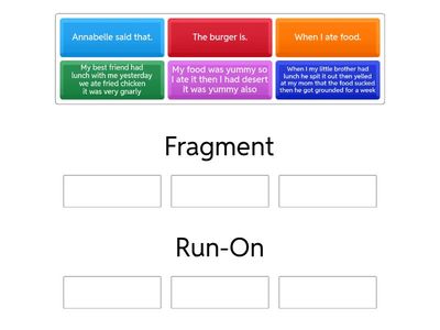 Sentences: Fragment or Run-on