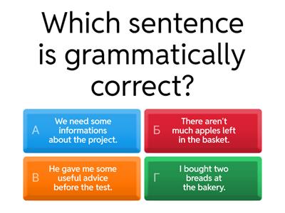 English Grammar Challenge