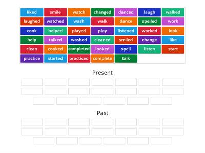 L1-unit 9: past regular verbs group sort