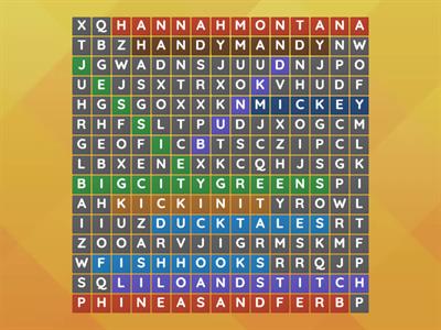 Disney channel word search