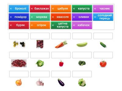 Ukrainian: Vegetables/ овочі