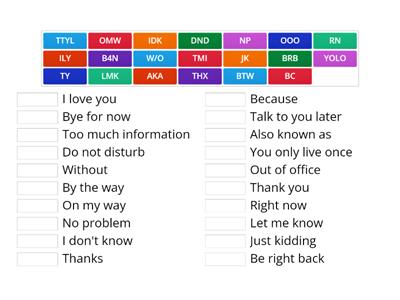 Text Message Abbreviations