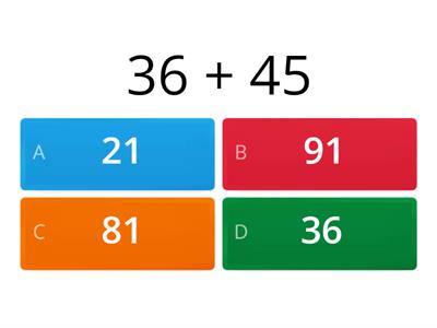 Maths - Addition Warm-up