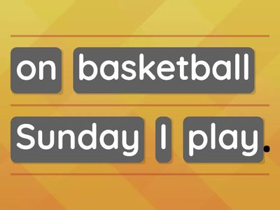 Present simple in order