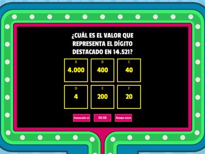 VALOR POSICIONAL HASTA LA CENTENA DE MIL