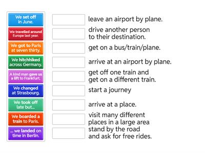 Travel collocations