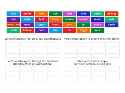 Stative verbs.