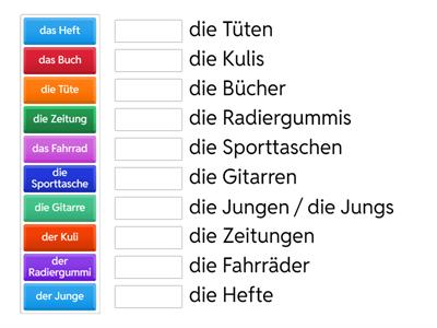 Substantive- Plural Deutsch