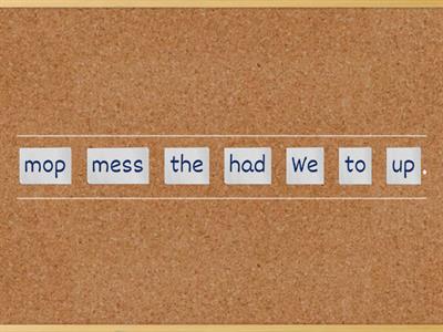 Sentences Unscramble - Fundations Unit 4