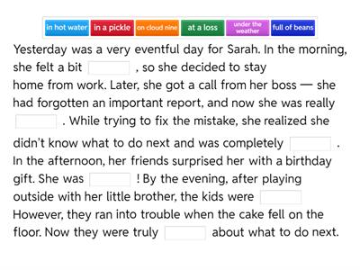 English idioms verb to be