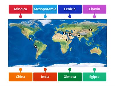 UBICACIÓN PRIMERAS CIVILIZACIONES 7°