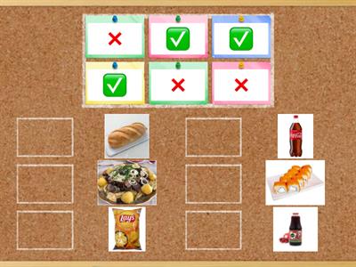 Пайдалы және зиянды тамақтарды анықта