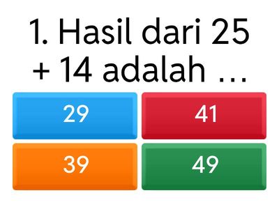 Soal Matematika Kelas 2 – Pilihan Ganda