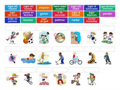 VISTAS Cap 4 ~VOCAB-Pasatiempos y deportes con dibujos