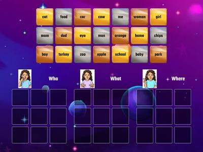 who/what/where categories