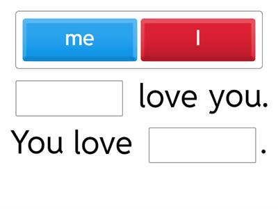 object pronoun- dep sub