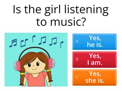 Present Continuous (Questions \ Short answers)