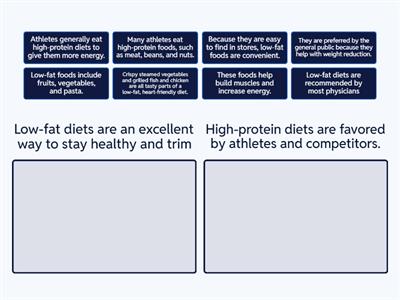 Warm up - Main ideas and supporting details