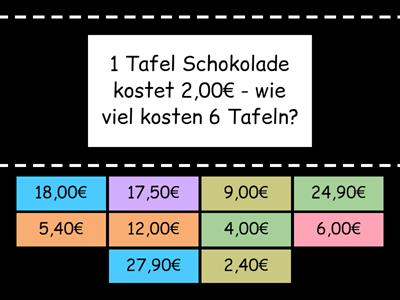 Proportionale Zuordnungen - berechne!