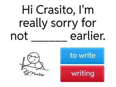 Fill in informal email 