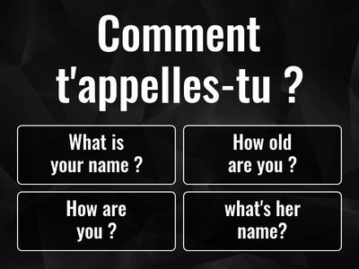 Y7Fr Révision: Match up (Fr <-> Eng)   -FBO