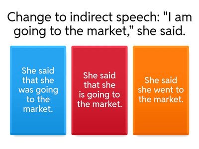 QUIZ STARTER- DIRECT AND INDIRECT