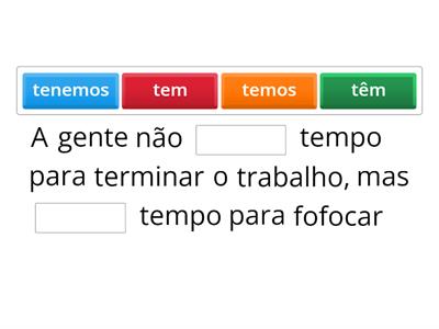 SER, ESTAR, TER e IR no presente do indicativo