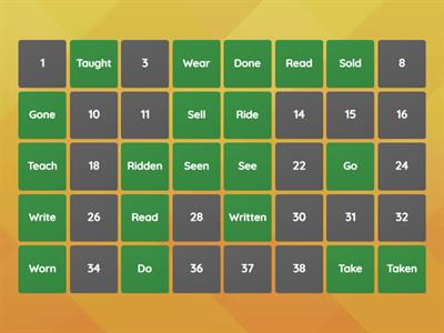 Matching Pairs with more verbs - Past participle