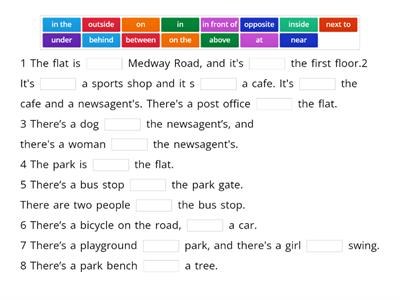 Headway elementary Unit 4 Prepositions of place