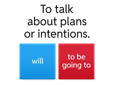  Will, to be going to