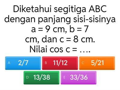 Latihan Soal Trigonometri kelas 10