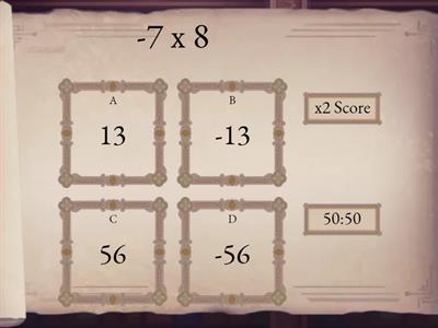 Multiplying and Dividing  Integers 