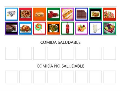 Comida saludable/Comida no saludable