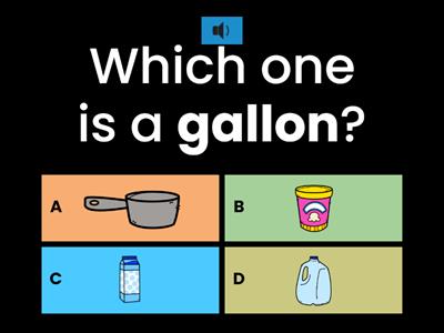 Cups, Pints, Quarts, Gallons Quiz