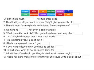 countable and uncountable nouns