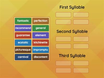 3-syllable stress sound differentiation