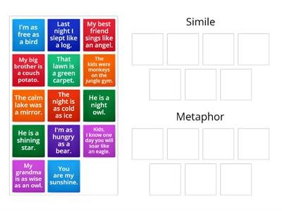 Similes and Metaphors Practice