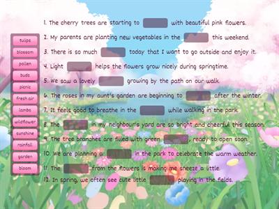 Spring: Vocabulary