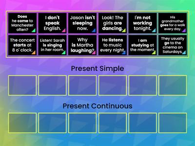 Present Simple vs. Present Continuous