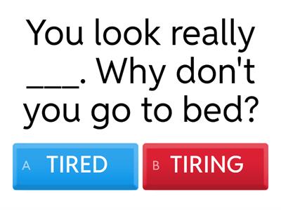 4C Adjectives ending in '-ed' and '-ing', English File A2 