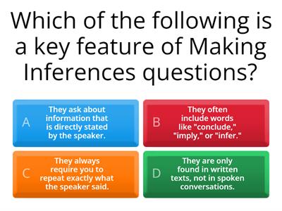 TOEFL Listening Making Inference Qs Test Info