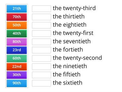 Ordinal Numbers 3