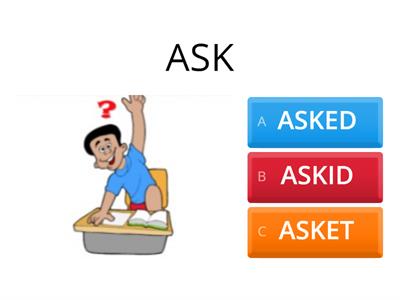 Regular verbs in simple past