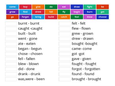 IRREGULAR VERBS ( Верещагина) p.171