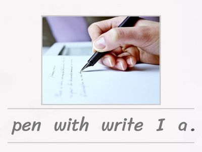 Stationery Vocabulary 2 Sentences