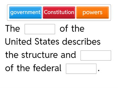 Constitution Vocabulary in Context Practice