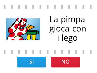 SI o NO : Comprensione di brevi frasi con immagini