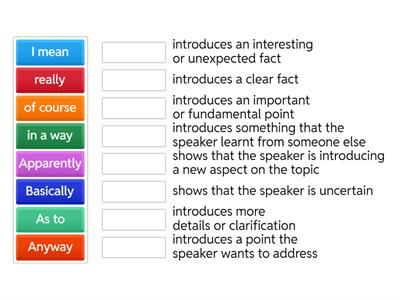 EPISODE 1 - DISCOURSE MARKERS