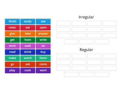 Regular / Irregular verbs