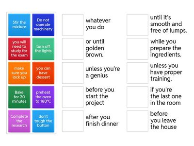 Subordinate and Main Clause activity